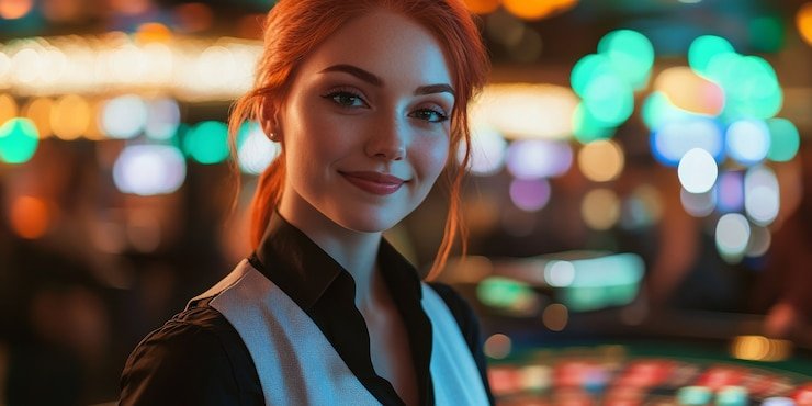 Antarmuka blackjack live dengan dealer profesional